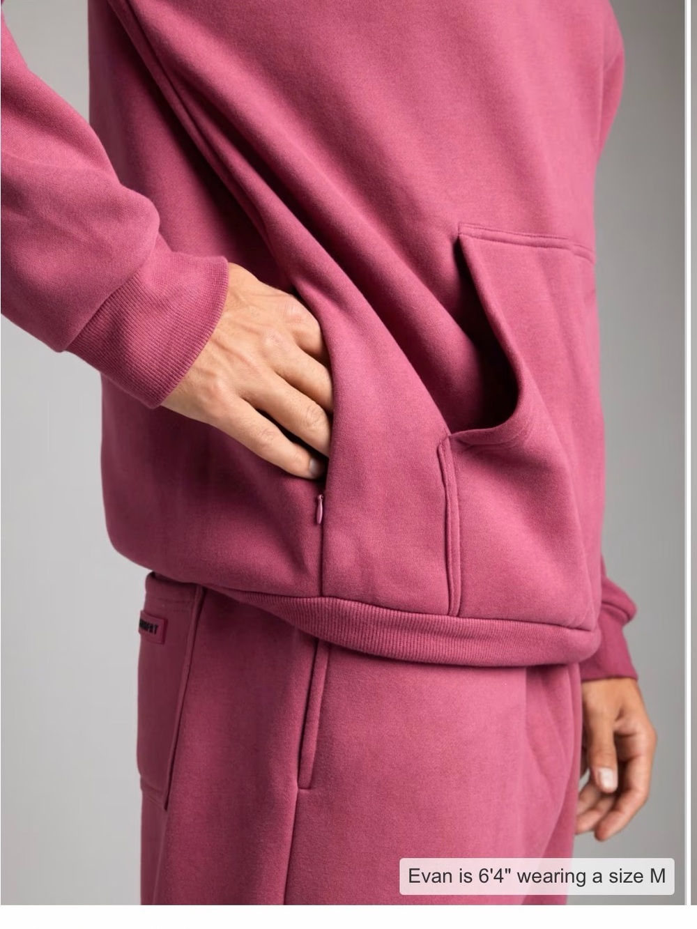 COMFRT ✈️Airplane Mode Travel Hoodie with Built-In Eye Mask Berry Pink - Picture 5 of 6